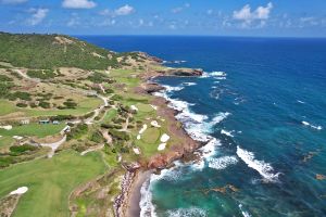 Cabot Saint Lucia (Point Hardy) 18th Green Aerial